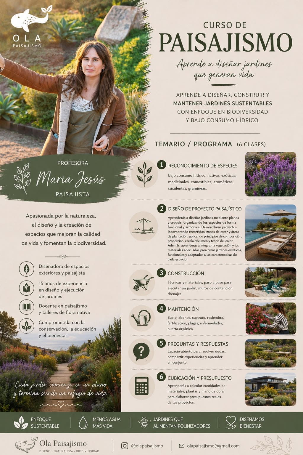 Curso de Paisajismo y Biodiversidad para Principiantes — Ola Paisajismo - Imagen 2